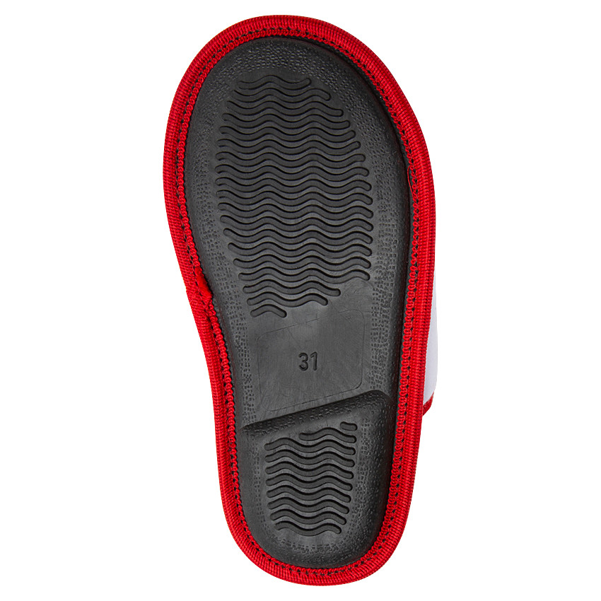 Chaussons bas avec rayures et noeud en velours 