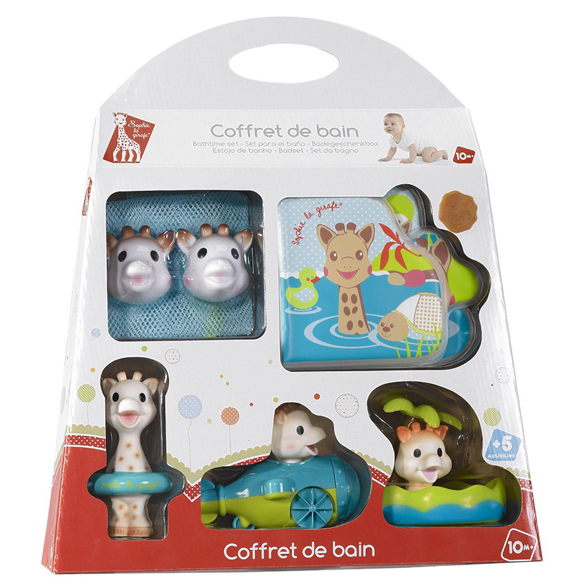 Coffret de bain Sophie la girafe - Bleu 