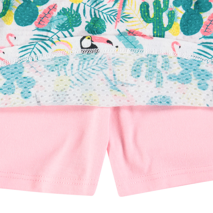 Jupe short à imprimés esprit jungle 