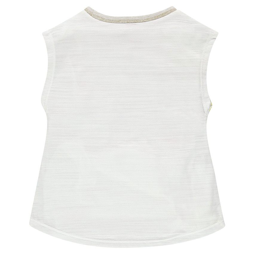 Tunique manches courtes en jersey slub imprimé floral 