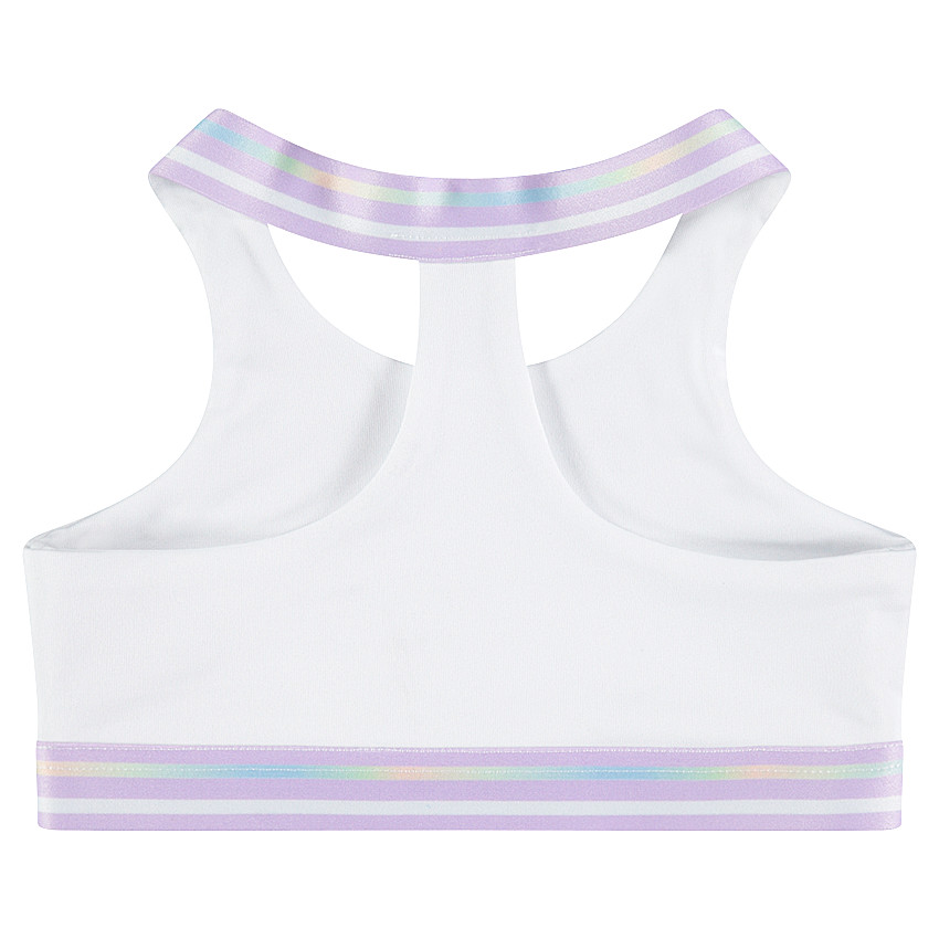 Brassière de sport avec message et Smiley printés 