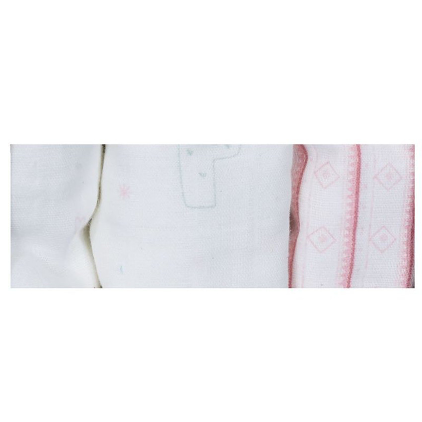 Lot de 3 langes en coton bio 70x70cm - Mila 