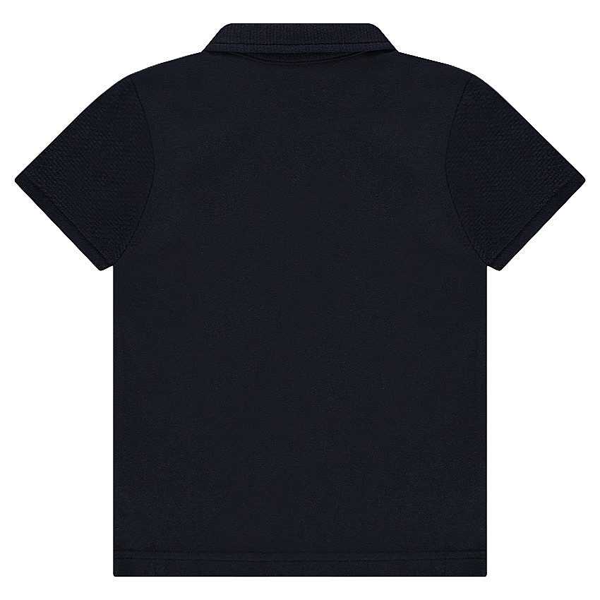 Polo manches courtes en piqué de coton avec logo brodé 