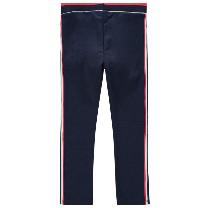 Legging en milano avec bandes appliquées sur les côtés 