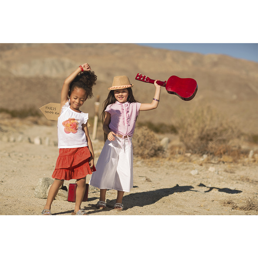 Débardeur volanté avec fleurs brodées en relief 