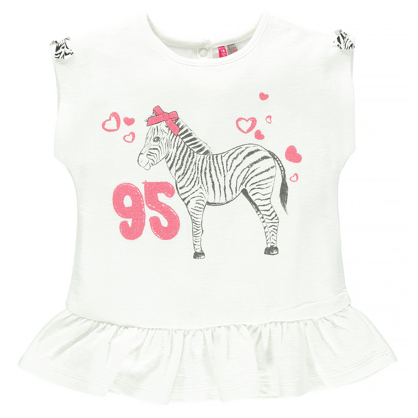 Tunique manches courtes avec print zèbre 