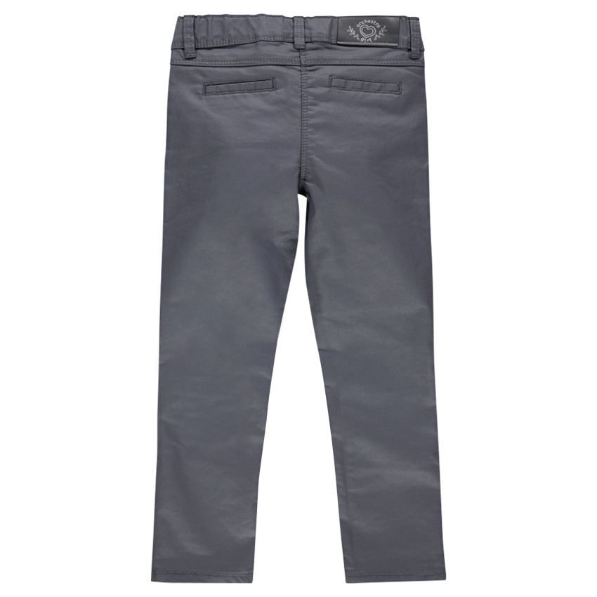 Junior - Jeans slim enduit avec jeu de surpiqûres 