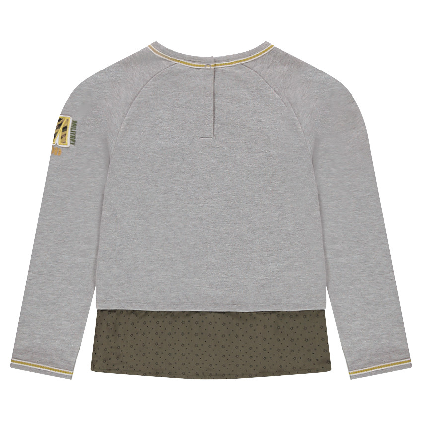 Junior - Sweat effet 2 en 1 bi-matière 