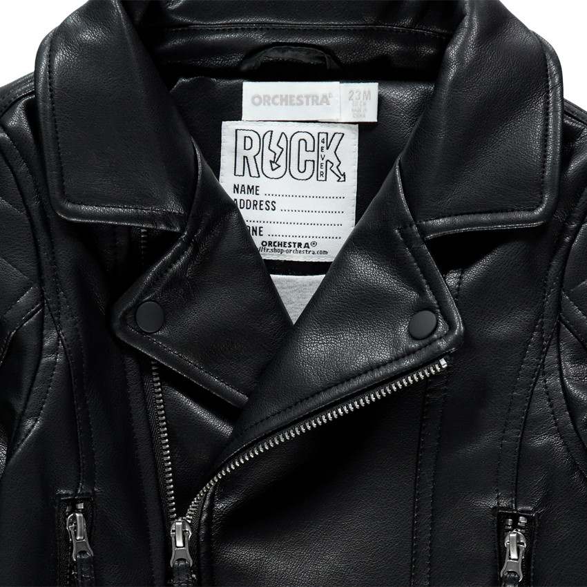 Perfecto en simili cuir doublé jersey 