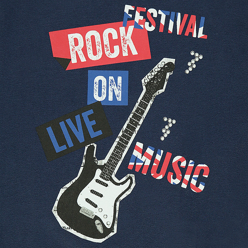 Tee-shirt manches longues en jersey avec print fantaisie 