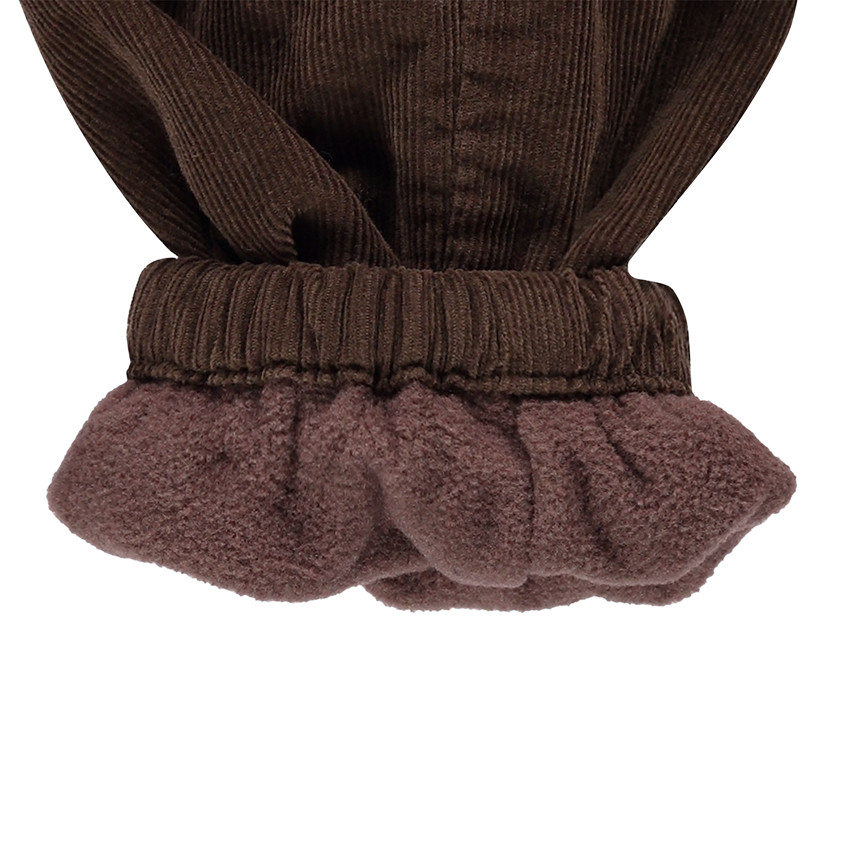 Pantalon en velours doublé micropolaire avec poches à rabat 