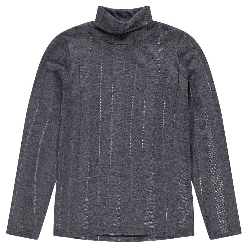 Junior - Sous-pull col roulé maille ajourée 
