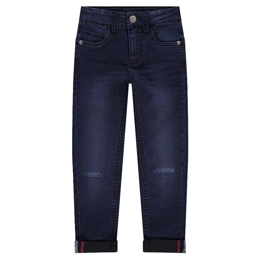 Jeans coupe skinny effet used et crinkle 