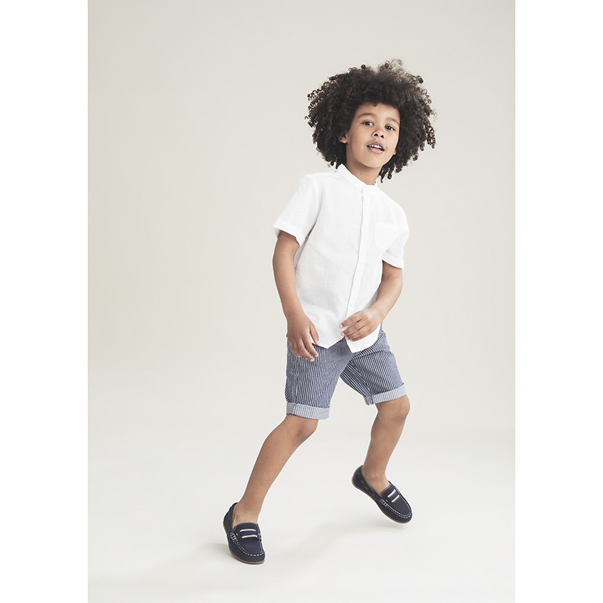 Bermuda à rayures verticales all-over 