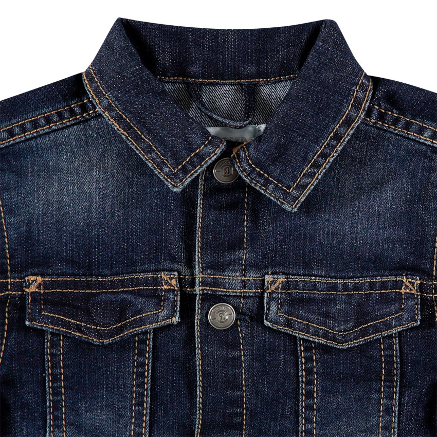 Veste en jean effet used à poches 