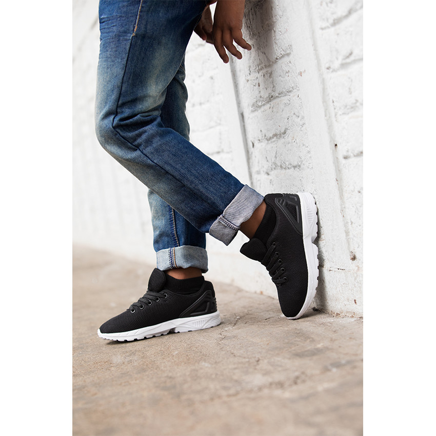 Baskets basses en mesh avec lacets élastiqués du 28 au 35 