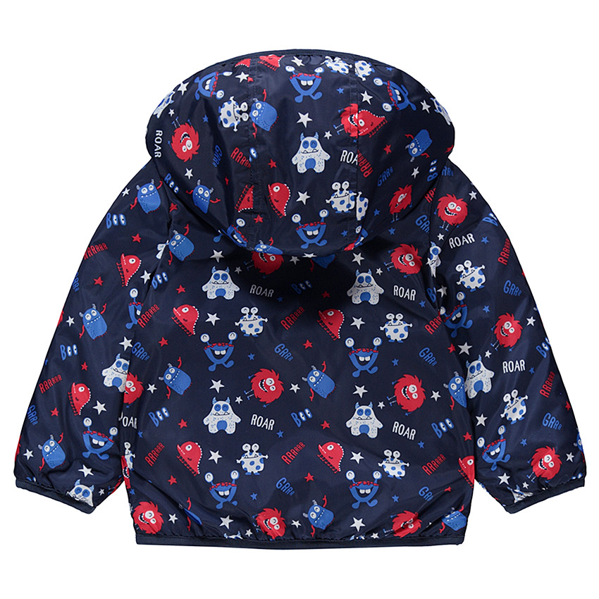 Coupe-vent imprimé et uni en micropolaire avec monstres printés 