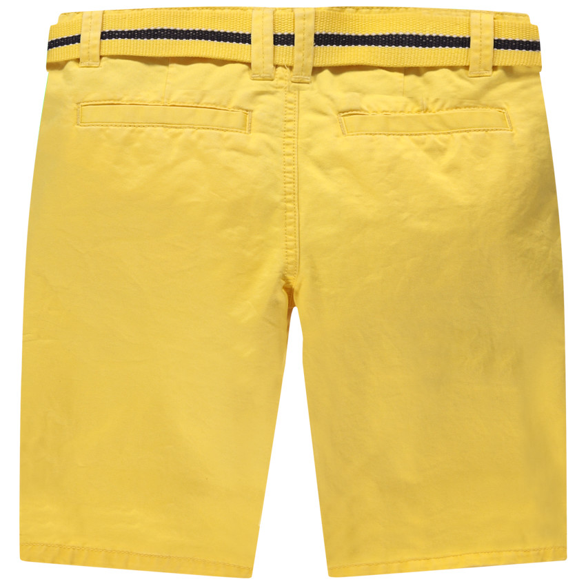 Junior - Bermuda en coton surteint avec ceinture amovible 