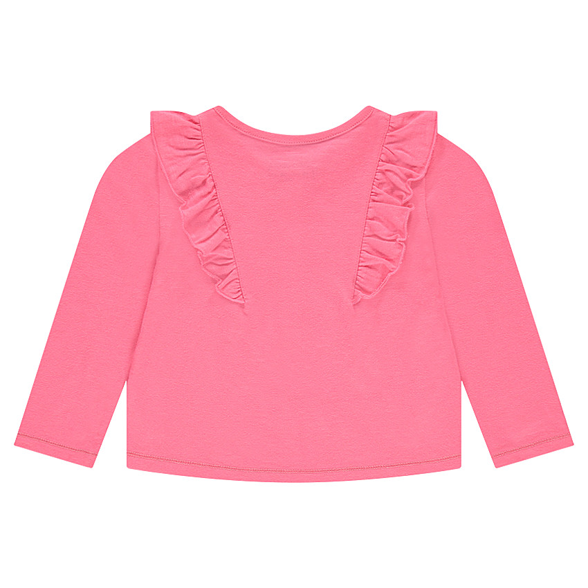 Gilet molleton uni à volants 