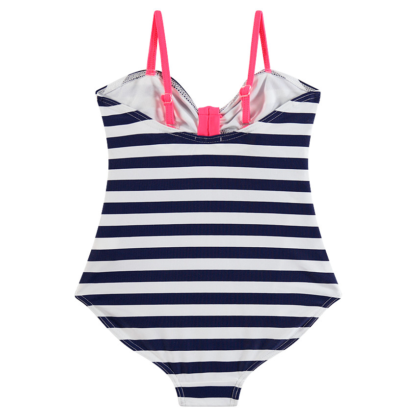 Junior - Maillot de bain 1 pièce ajouré avec bretelles contrastées 