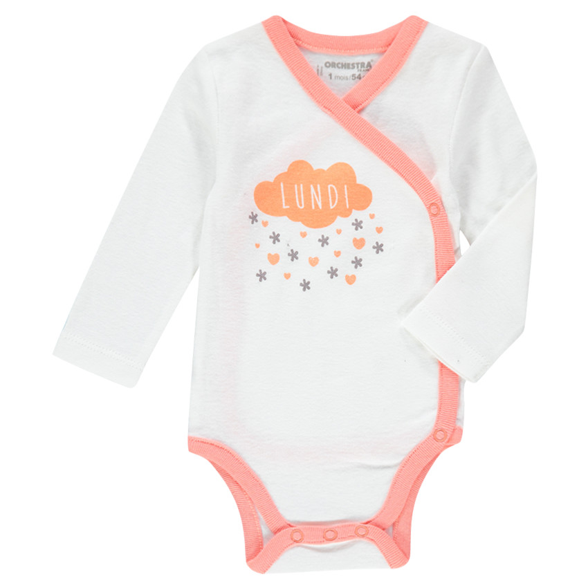 Lot de 7 bodies fantaisie avec ouverture adaptée à l'âge 