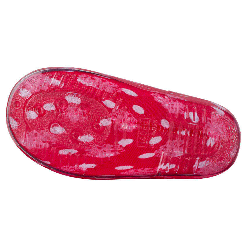 Bottes de pluie imprimées pois et fleurs en caoutchouc 