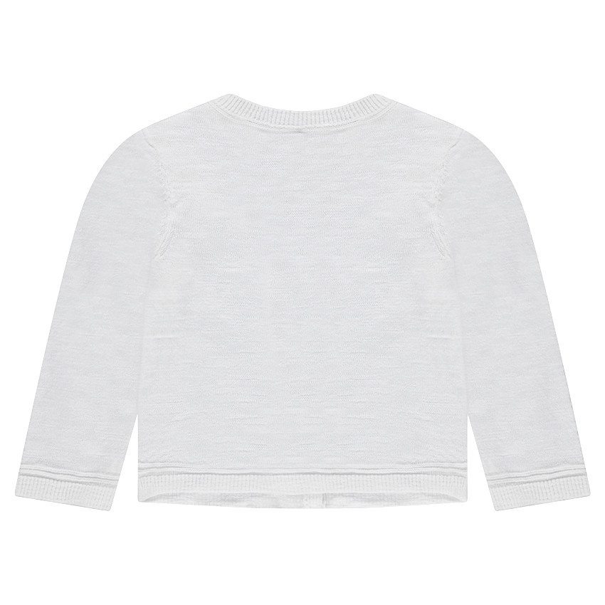 Gilet en tricot chiné avec volants 