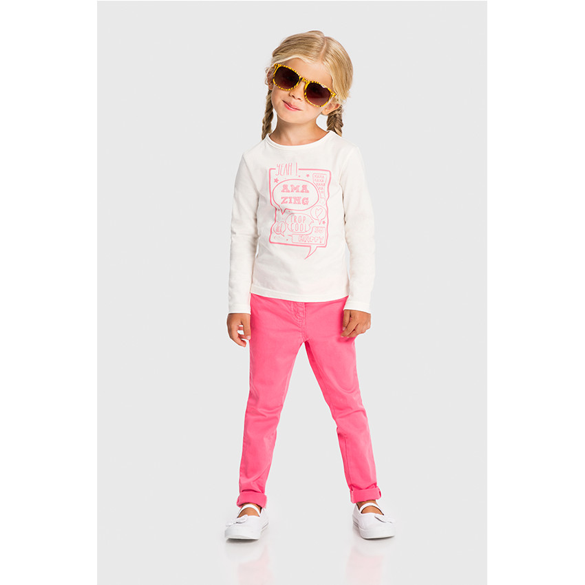 Tee-shirt manches longues avec print fantaisie 