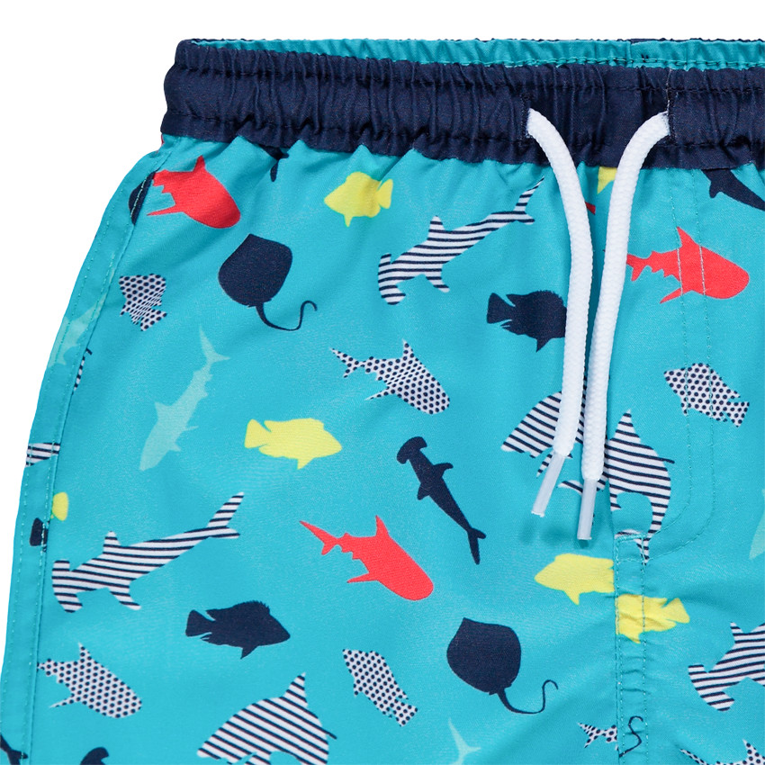 Short de bain imprimé animaux marins all-over 