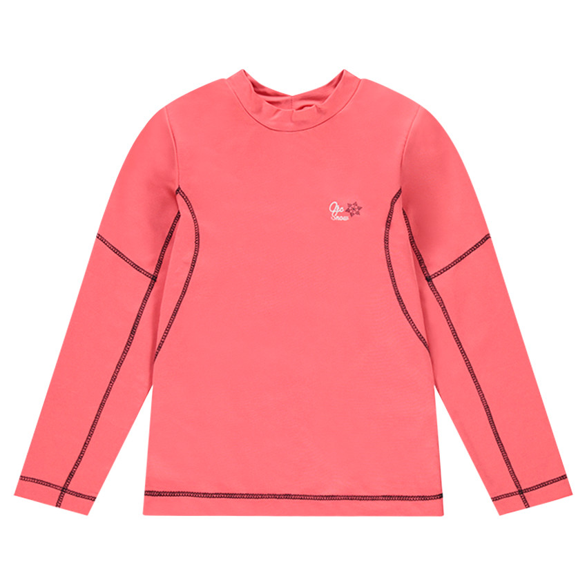 Sous-pull col cheminée en polyester et élasthanne avec logo printé 