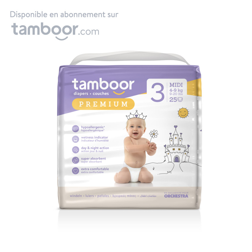Couches Premium T3 Midi (4-9 kg) - x25 