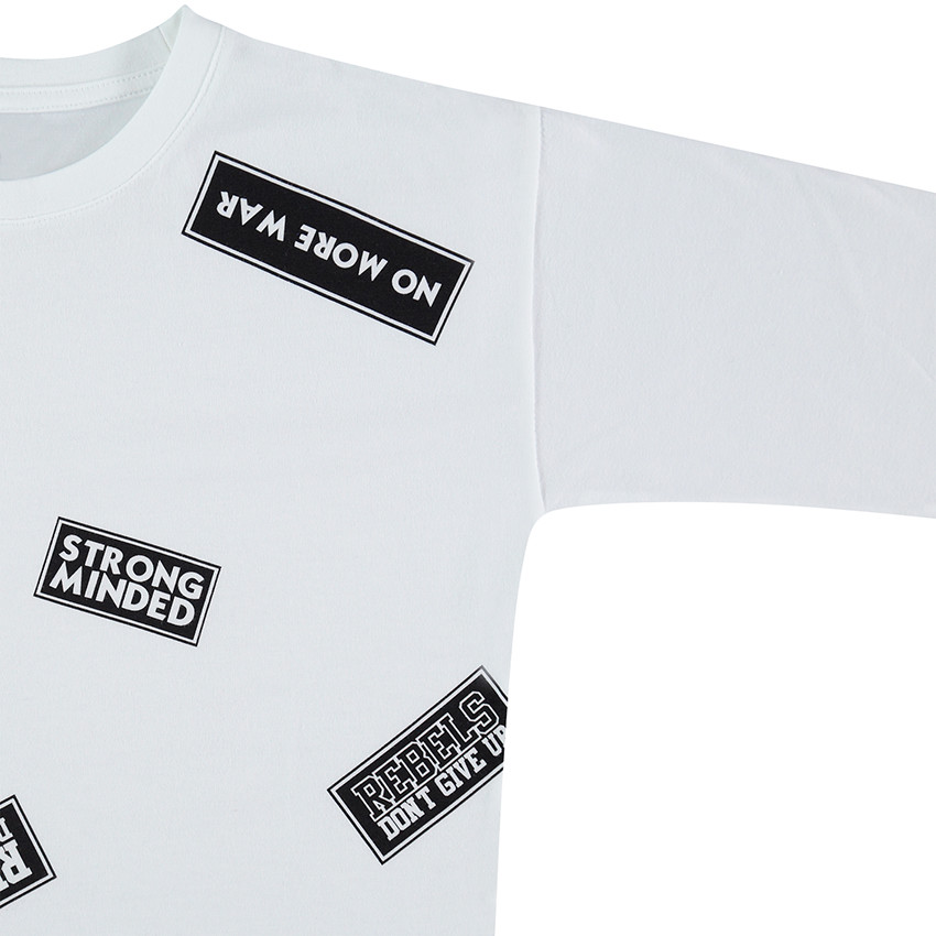 Junior - Tee-shirt manches longues en jersey avec messages printés 