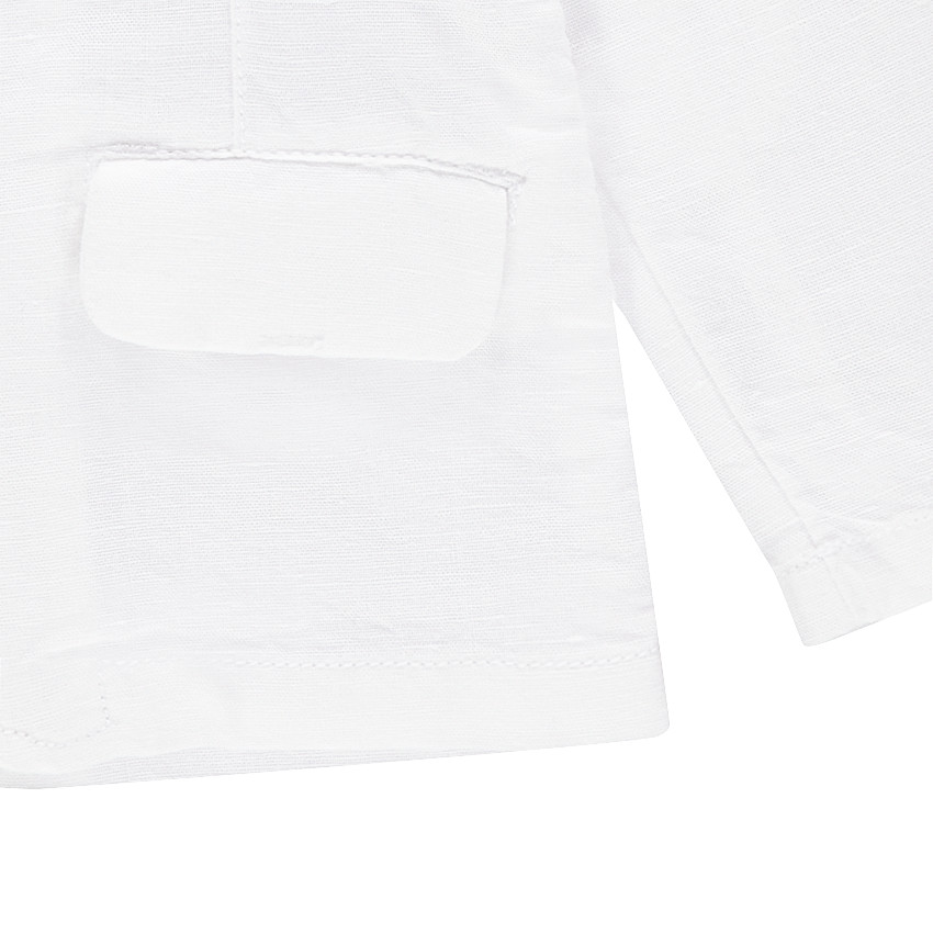 Blazer en lin avec col contrasté 