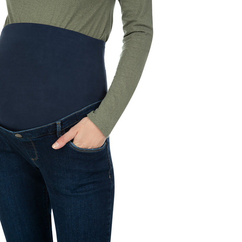 Jeans de grossesse coupe slim avec bandeau haut 