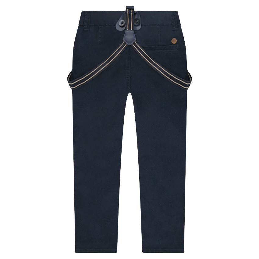 Pantalon en twill à bretelles élastiquées amovibles 