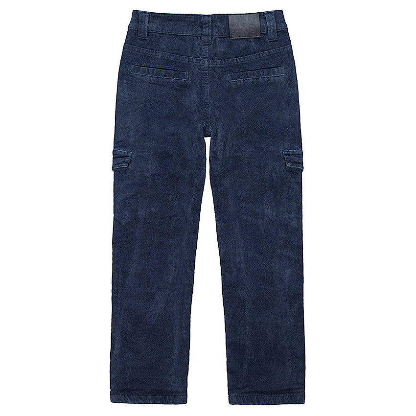 Pantalon en velours doublé jersey avec poches à rabat 