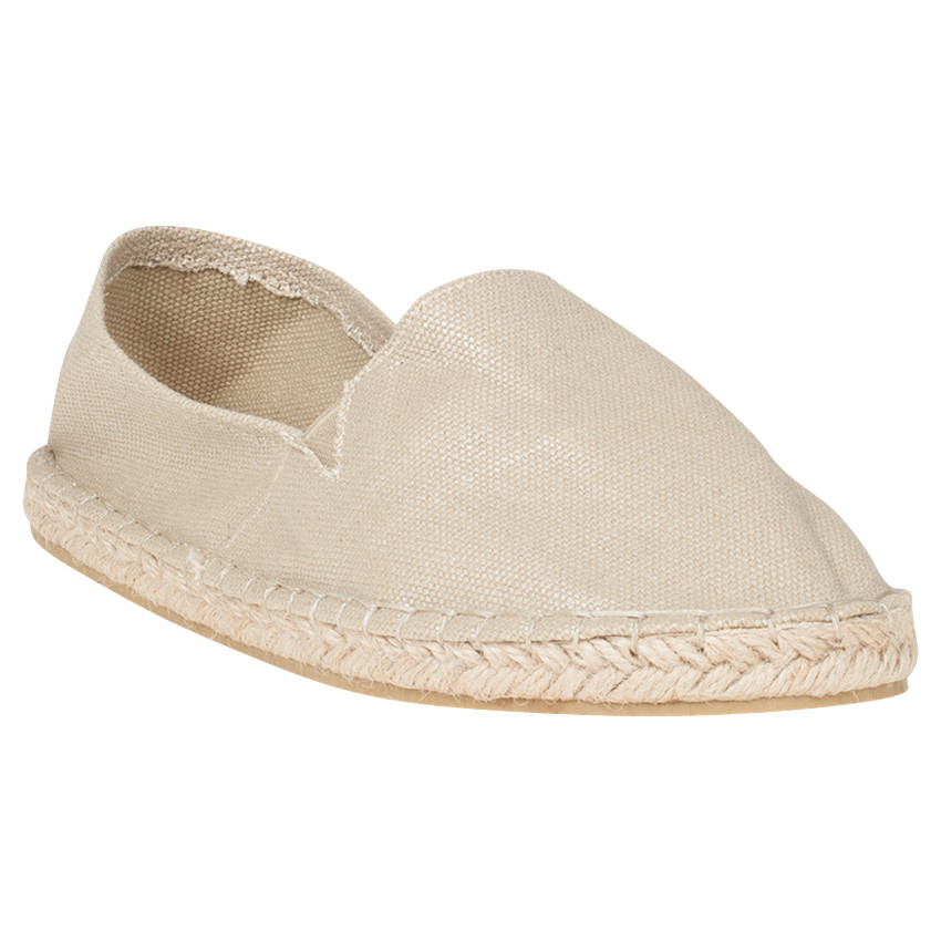 Espadrilles dorées en toile 