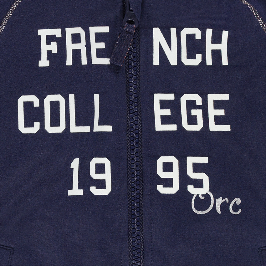 Gilet zippé à capuche en molleton 