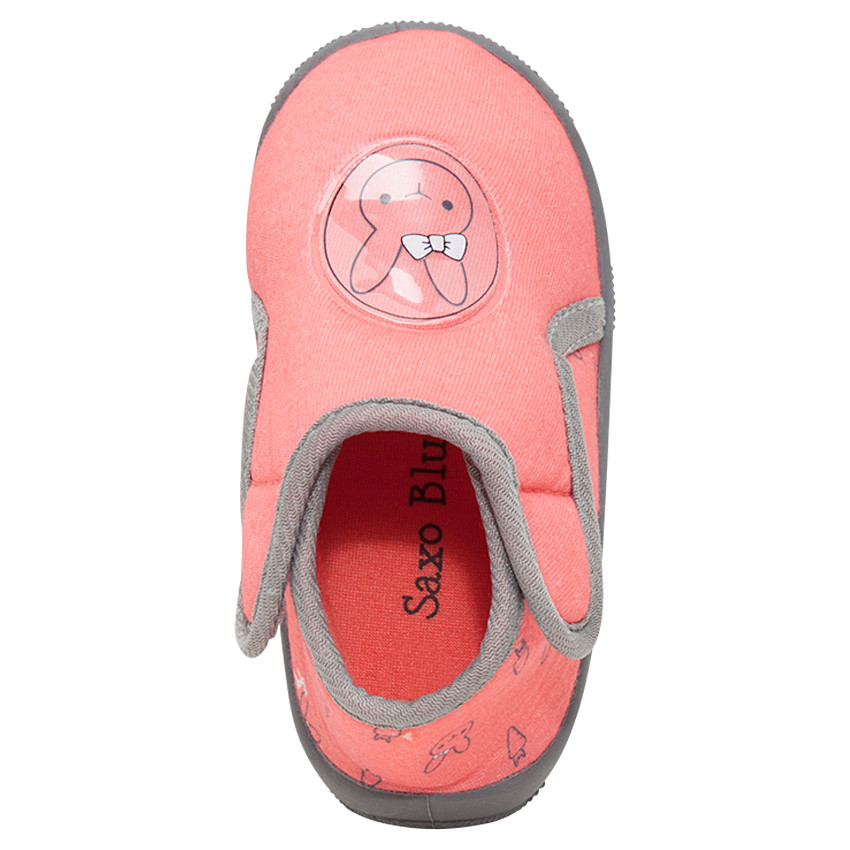 Chaussons bottillons à scratch motif lapins all-over 