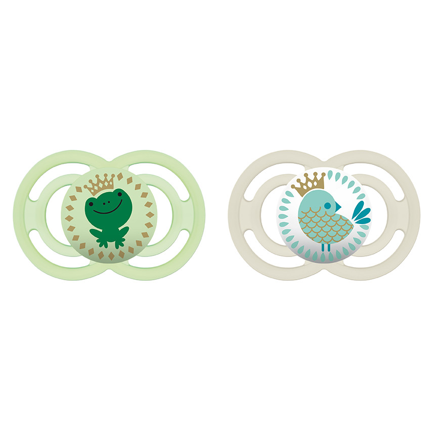 Lot de 2 sucettes silicone perfect 18m+ 