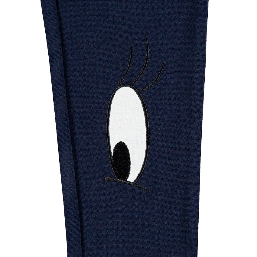 Legging en jersey avec yeux de Minnie brodés Disney 