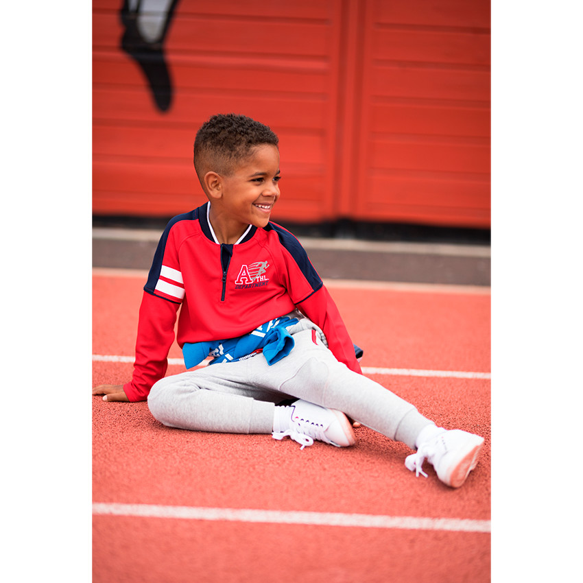 Pantalon de jogging en molleton avec poches zippées contrastées 