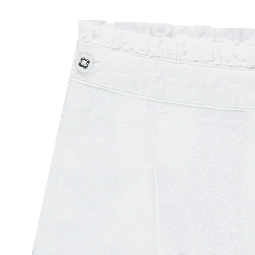 Pantacourt forme palazzo en coton 