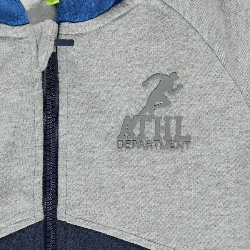 Gilet en molleton à capuche avec prints et poches zippées 