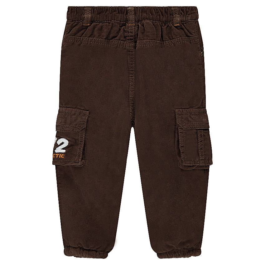 Pantalon en velours doublé micropolaire avec poches à rabat 