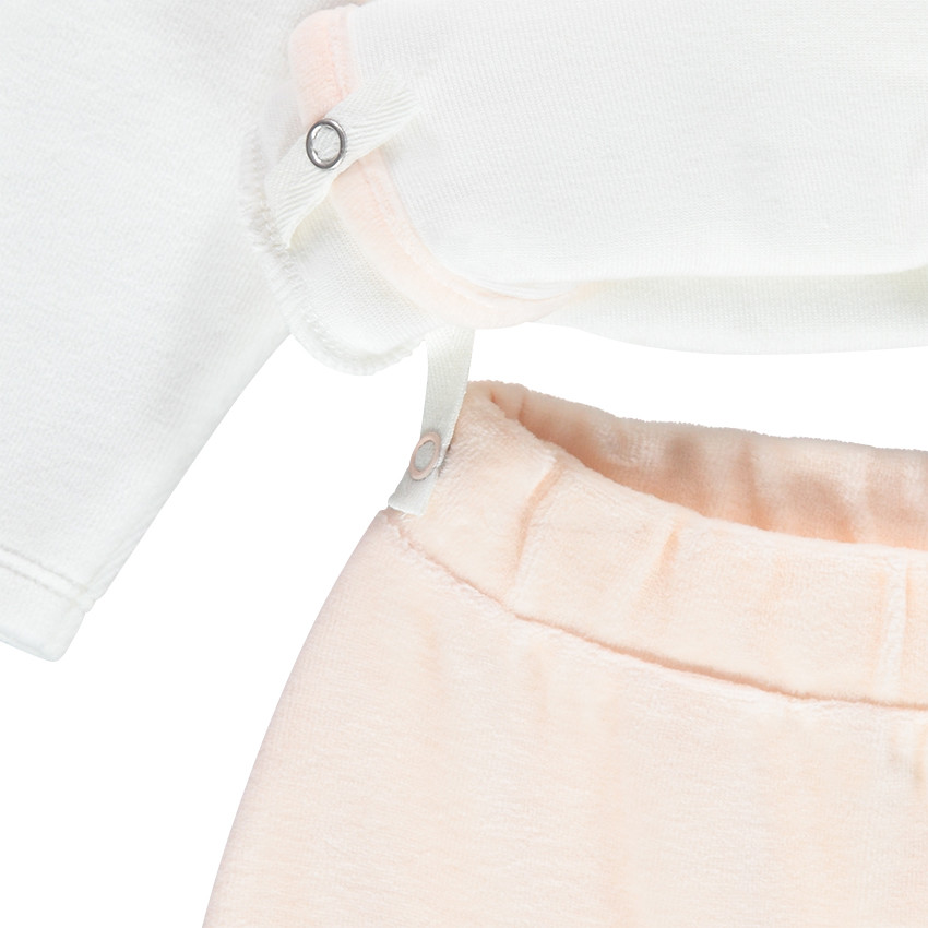 Pyjama en velours print Smiley Baby 