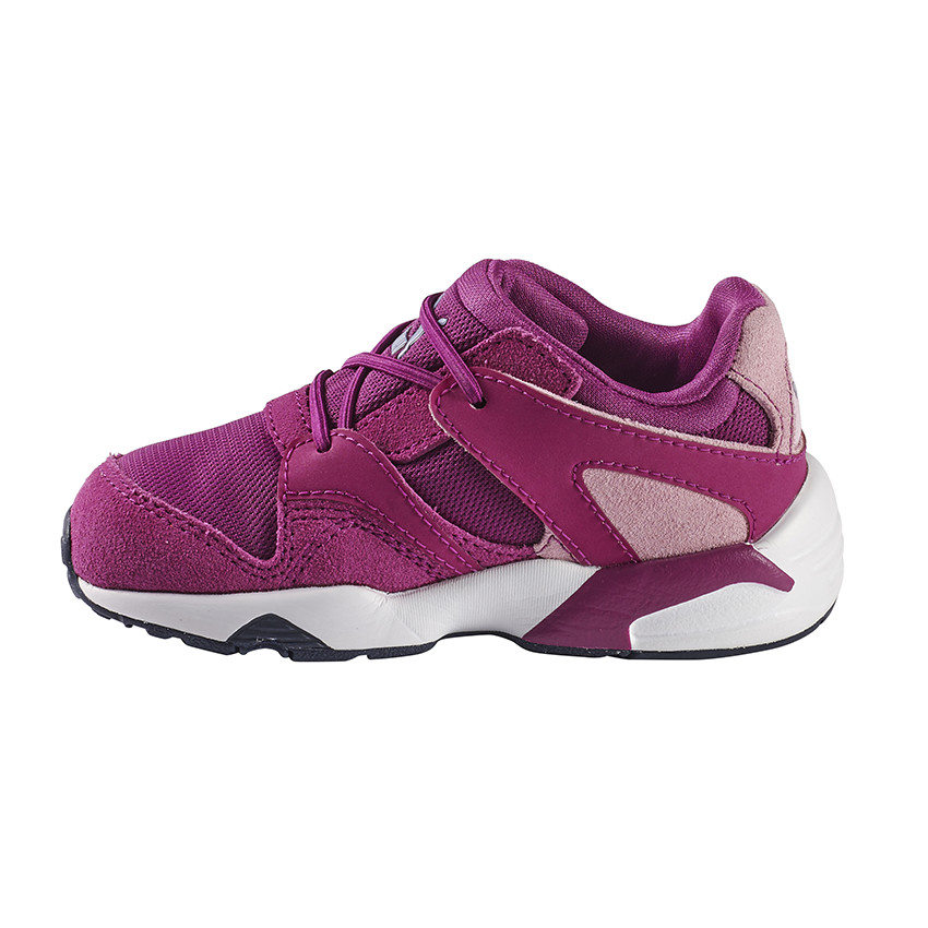 PUMA - Baskets basses coloris violet à lacets élastiqués  
