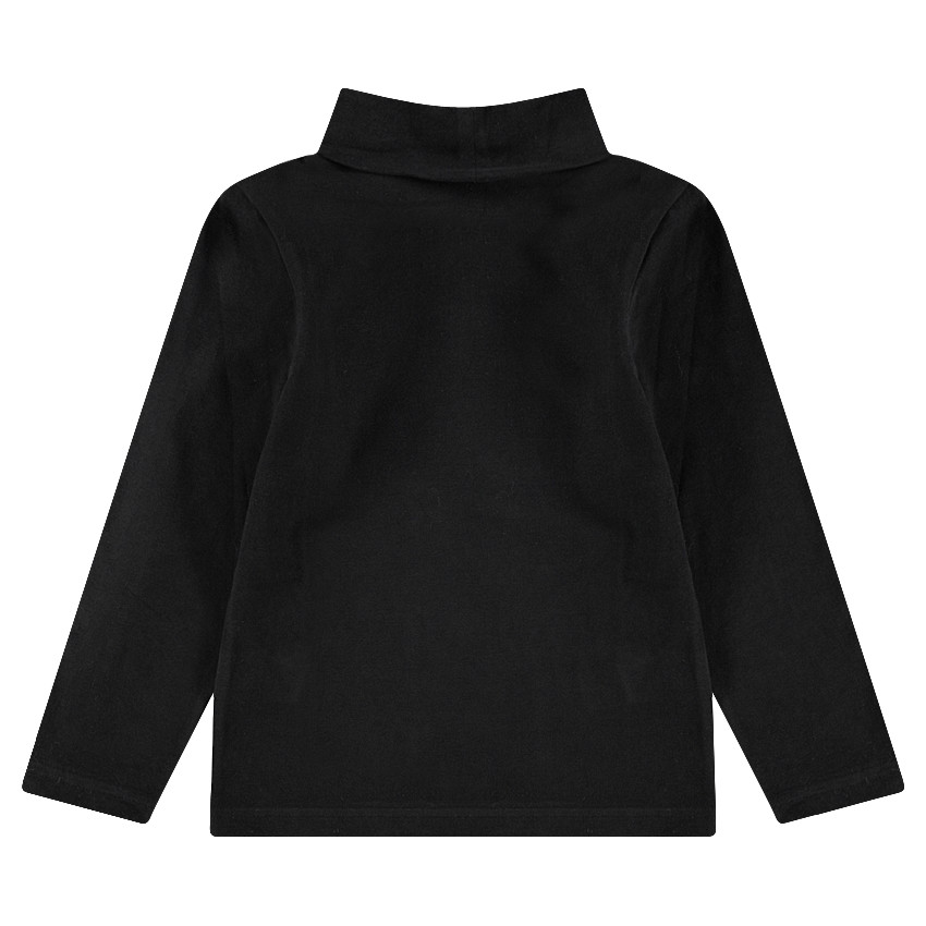 Sous-pull en jersey uni à col roulé avec logo brodé 