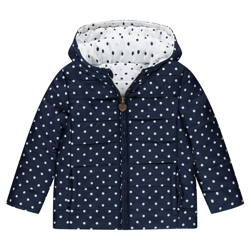 Doudoune réversible à pois all-over 