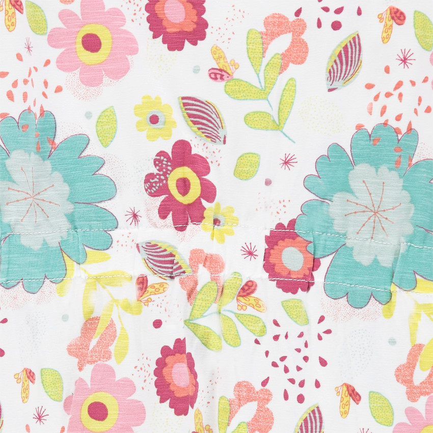 Robe sans manches en coton slub avec ananas all-over 